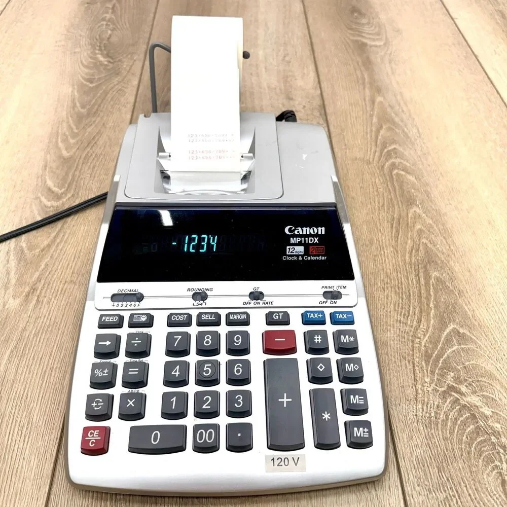 Canon MP11DX Printing Calculator Clock Calendar 2-Color Tested Working - Picture 1 of 6